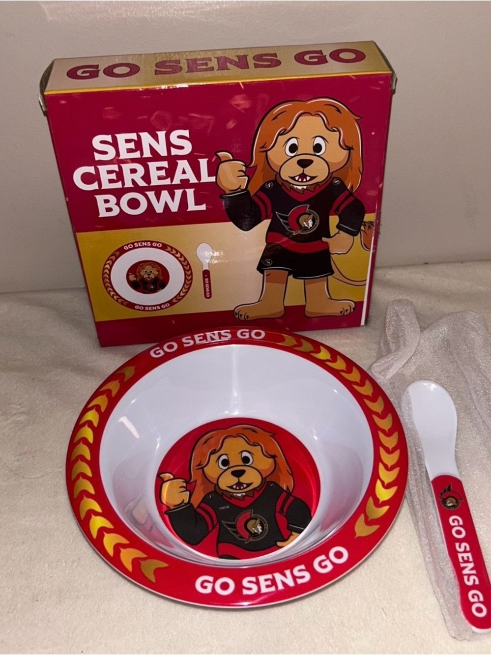 Ottawa Senators Cereal Bowl and Spoon